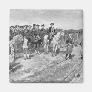 De overgave van Cornwallis in Yorktown Magneet