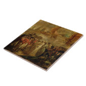 De overgave van de twee Sons van Tipu Sahib (1749- Tegeltje (Zijkant)