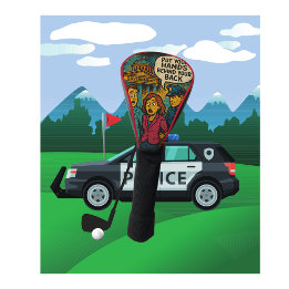 De overheid legt je handen achter je rug golfheadcover