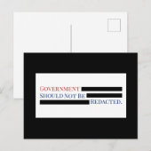 De overheid moet niet worden geredigeerd door FOIA Briefkaart (Voorkant / Achterkant)