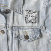 De overheid van Antichrist Vierkante Button 5,1 Cm (In situ)