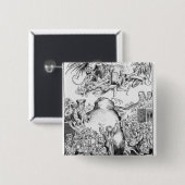 De overheid van Antichrist Vierkante Button 5,1 Cm (Voorkant /achterkant)