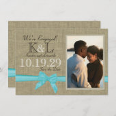 De overlapping en Blauw sparen de Datum Save The Date (Voorkant / Achterkant)