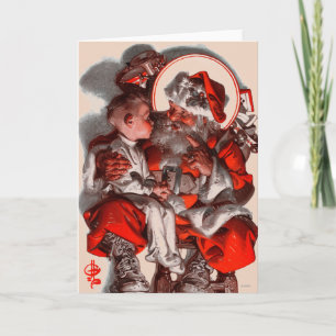 De Overlapping van de kerstman Feestdagen Kaart