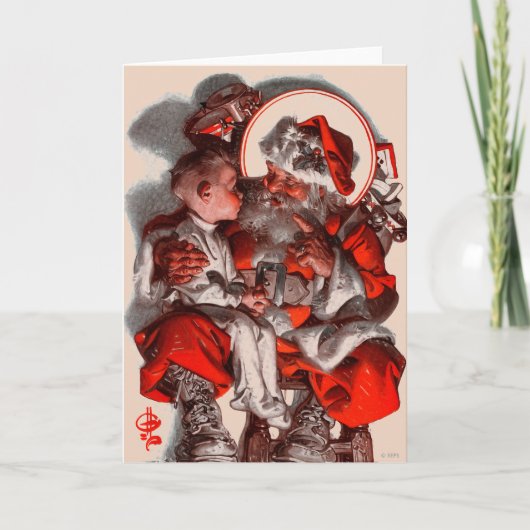 De Overlapping van de kerstman Feestdagen Kaart (Voorkant)