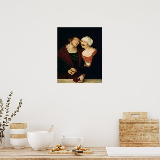 De overleden oude vrouw poster (Keuken)