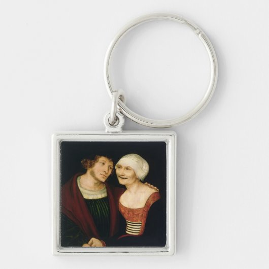 De overleden oude vrouw sleutelhanger (Voorkant)