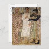 De overledene en zijn moeder beschermd door Anubis Briefkaart (Voorkant / Achterkant)