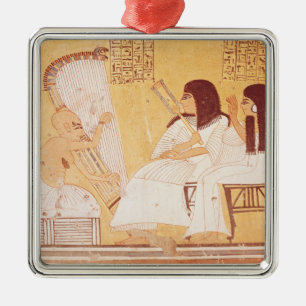 De overledene en zijn vrouw metalen ornament