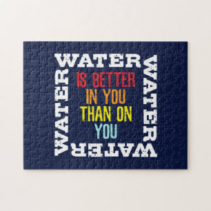 De overleving van de campagne Citaat water is bete Legpuzzel