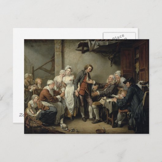 De overlijdensovereenkomst, 1761 briefkaart (Voorkant / Achterkant)