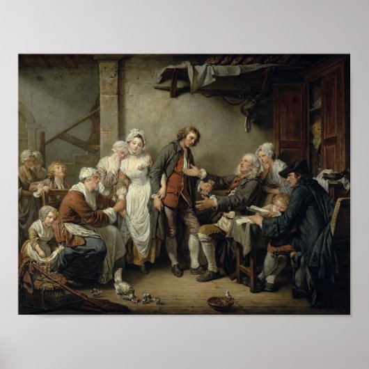 De overlijdensovereenkomst, 1761 poster (Voorkant)