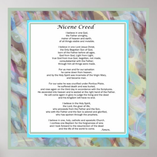 De overmaatse Poster Nicene creeerde Veelvoudige G (Voorkant)