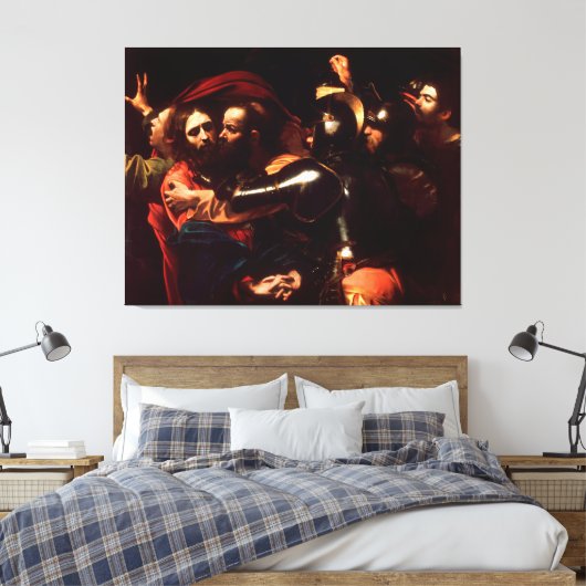 De overname van Christus door Caravaggio (1602) Canvas Afdruk (Insitu (Slaapkamer))