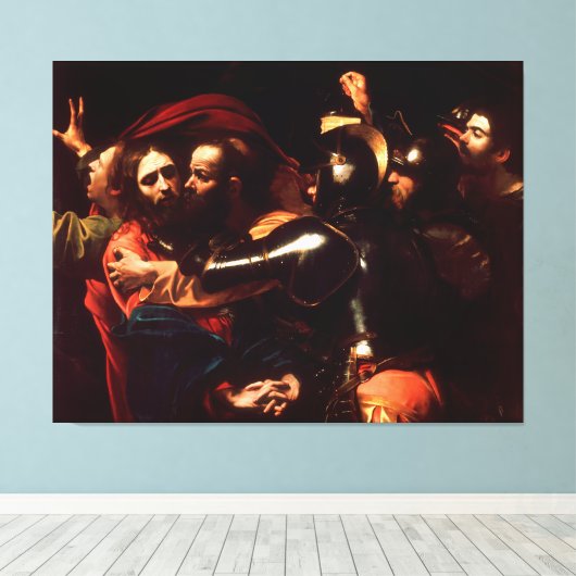 De overname van Christus door Caravaggio (1602) Canvas Afdruk (Insitu (Houten vloer))