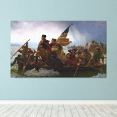 De oversteek van de Delaware 1776: Generaal George Canvas Afdruk (Insitu (Houten vloer))
