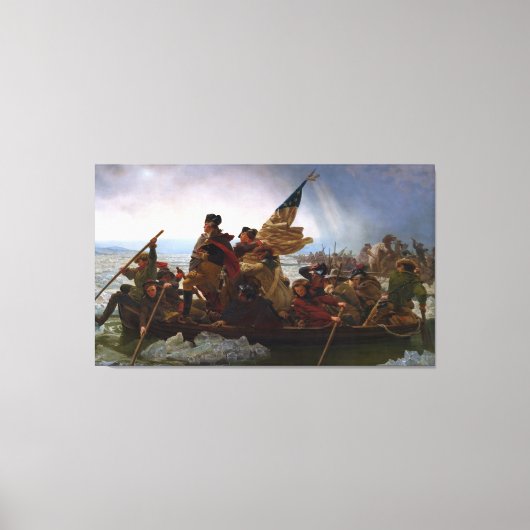 De oversteek van de Delaware 1776: Generaal George Canvas Afdruk (Voorkant)