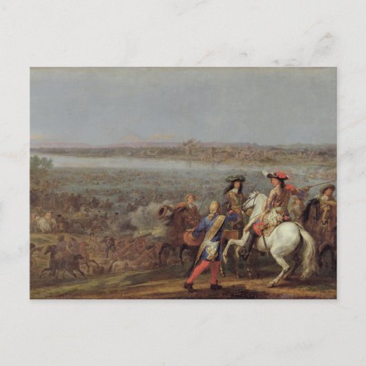 De oversteek van de Rijn, 12 juni 1672 Briefkaart (Voorkant)