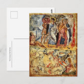 De oversteek van het Rode Zee Byzantijnse Icoon Briefkaart (Voorkant / Achterkant)