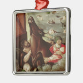 De overstroming, 1516 metalen ornament (Links)