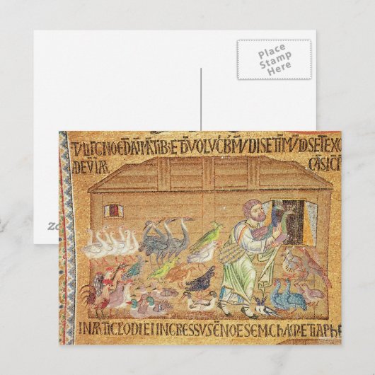 De overstroming, van het Atrium, detail van Noah Briefkaart (Voorkant / Achterkant)