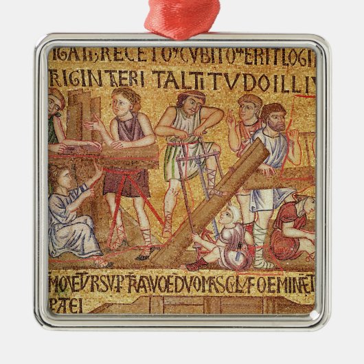 De overstroming, van het Atrium, geeft de details  Metalen Ornament (Voorkant)