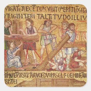 De overstroming, van het Atrium, geeft de details Vierkante Sticker