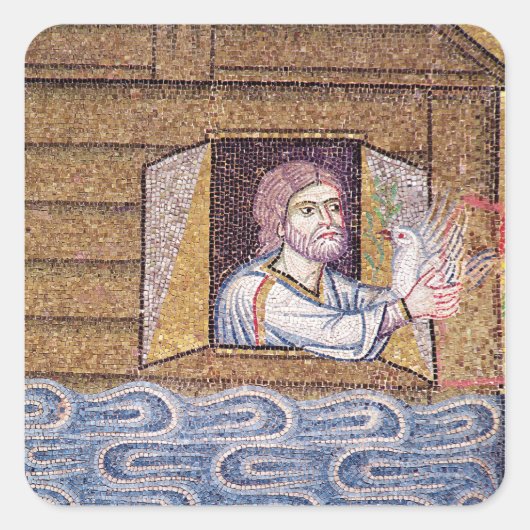 De overstroming van het Atrium Vierkante Sticker (Voorkant)