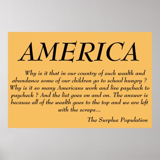 De overtollige bevolking poster (Voorkant)