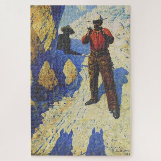De Overval (De hinderlaag) 1903 William R. Leigh Legpuzzel (Verticaal)