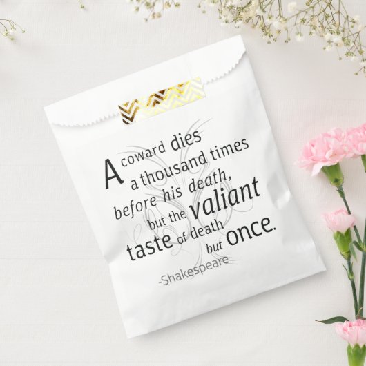 De overvaller sterft maar eens Shakespeare Bedankzakje (Gezegeld)