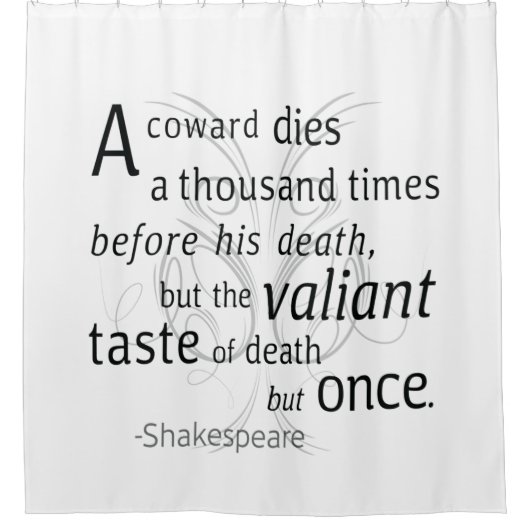 De overvaller sterft maar eens Shakespeare Douchegordijn (Voorkant)