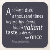 De overvaller sterft maar eens Shakespeare Kartonnen Onderzetters (Voorkant)