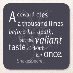 De overvaller sterft maar eens Shakespeare Kartonnen Onderzetters