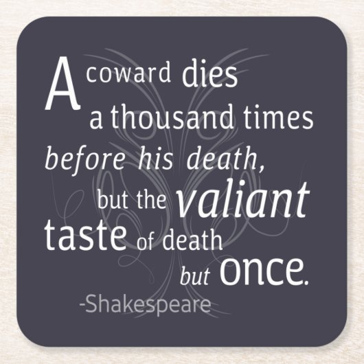 De overvaller sterft maar eens Shakespeare Kartonnen Onderzetters (Voorkant)