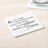 De overvaller sterft maar eens Shakespeare Kartonnen Onderzetters (Schuin)