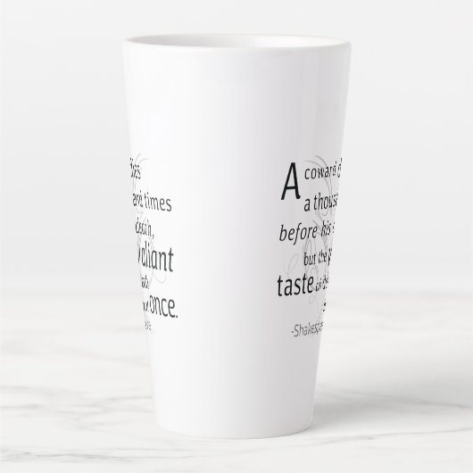 De overvaller sterft maar eens Shakespeare Latte Mok (Voorkant)