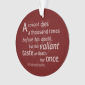 De overvaller sterft maar eens Shakespeare Ornament (voorkant)