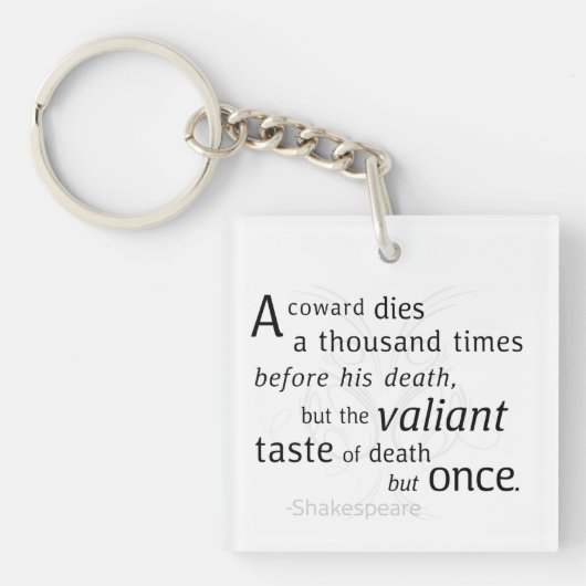 De overvaller sterft maar eens Shakespeare Sleutelhanger (voorkant)