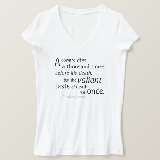 De overvaller sterft maar eens Shakespeare T-shirt (Design voorkant)