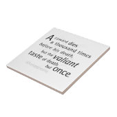 De overvaller sterft maar eens Shakespeare Tegeltje (Zijkant)