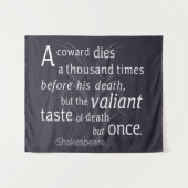 De overvaller sterft maar eens Shakespeare Wandkleed (Voorkant (horizontaal))