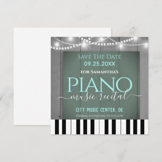 De Overweging van de Muziek van Piano sparen de Da (Voorkant / Achterkant)