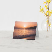 De overweldigende Zonsondergang van het Strand Kaart (Gele Bloem)