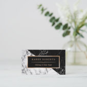 De overweldigende Zwarte Witte Marmeren Mode van Visitekaartje (Staand voorkant)