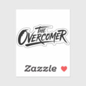 De Overwinnaar Vette Typografie Sticker (Vel)