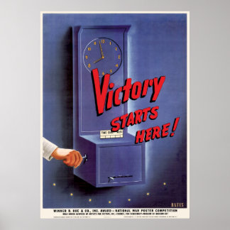 De overwinning begint hier poster