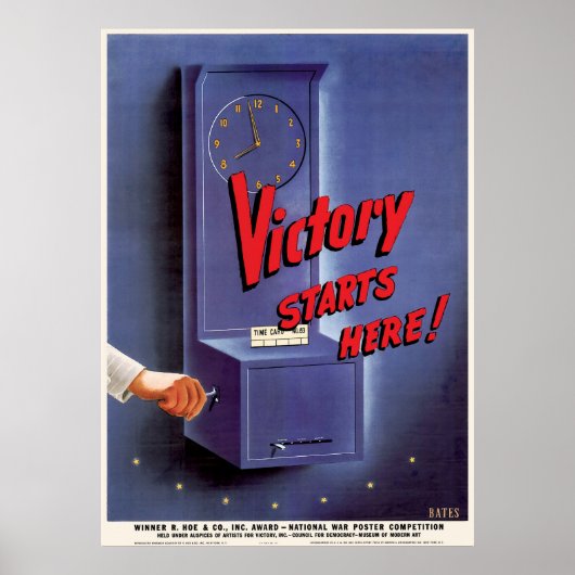 De overwinning begint hier poster (Voorkant)