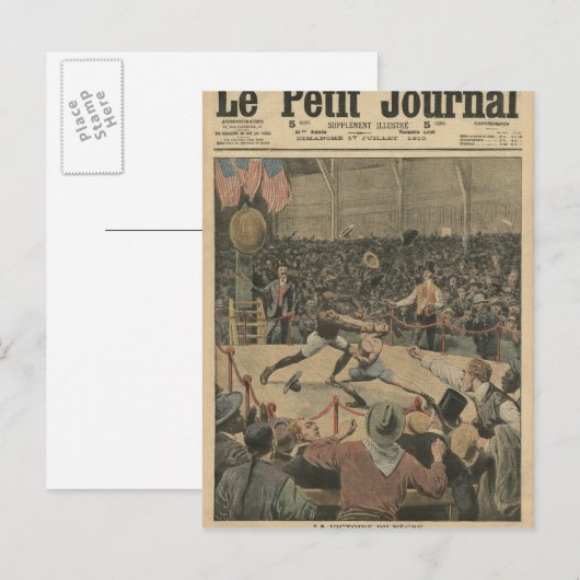 De overwinning van de neger briefkaart (Voorkant / Achterkant)