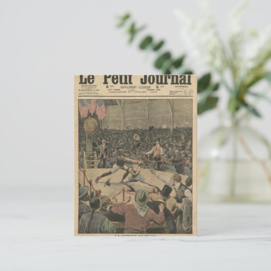 De overwinning van de neger briefkaart (Staand voorkant)